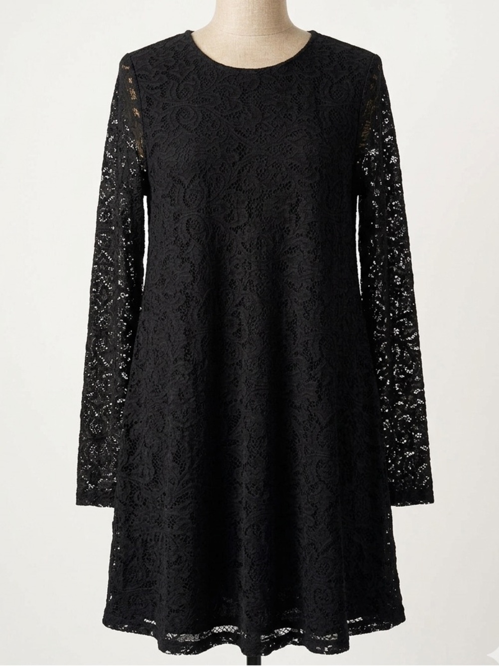 Show Me Your Mumu Tyler Tunic Black Lace Dress Size M Boho Romantic Goth Witchy